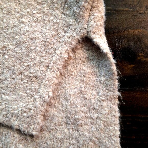 Lands End Womens M Cowl Neck Sweater Light Beige, Nylon, Wool, Alpaca Blend Cozy - Picture 4 of 8